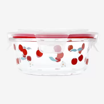 Runder Food-Container mit Beeren-Print - 14 cm