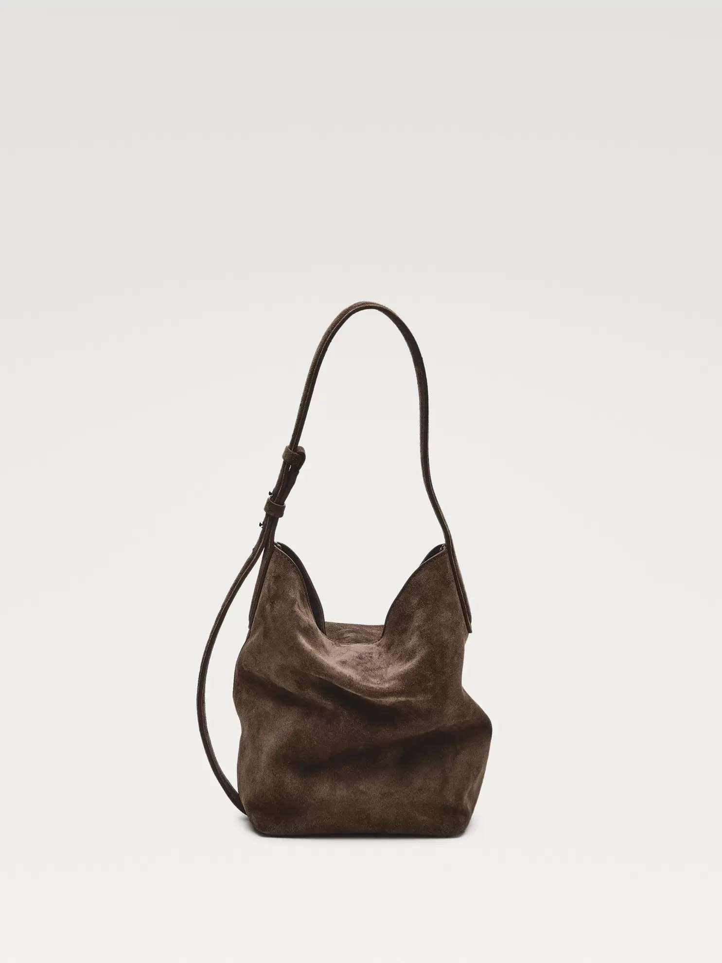 Mini-Beuteltasche aus Rauleder
