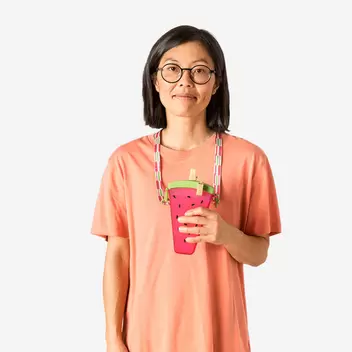 Trinkflasche Wassermelone mit Tra...