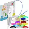 FreeSculpt 3D-Drucker-Stift, Akku, 20 bunte PCL-Filamente, Niedrigtemperatur