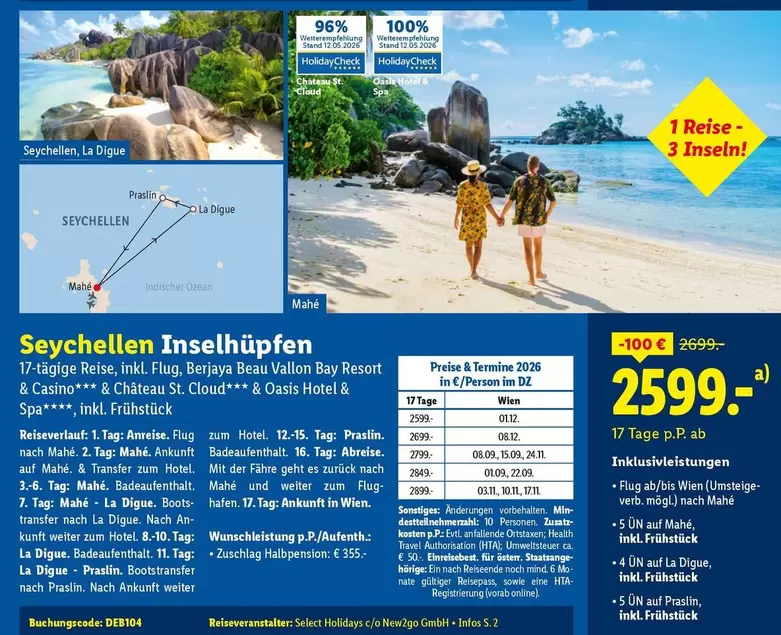 Cloud - Seychellen Inselhüpfen