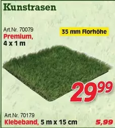 Kunstrasen, Premium, 4 x 1 m