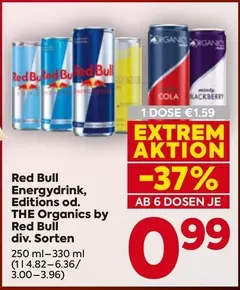 Red Bull - Energydrink, Editions od. THE Organics by div. Sorten