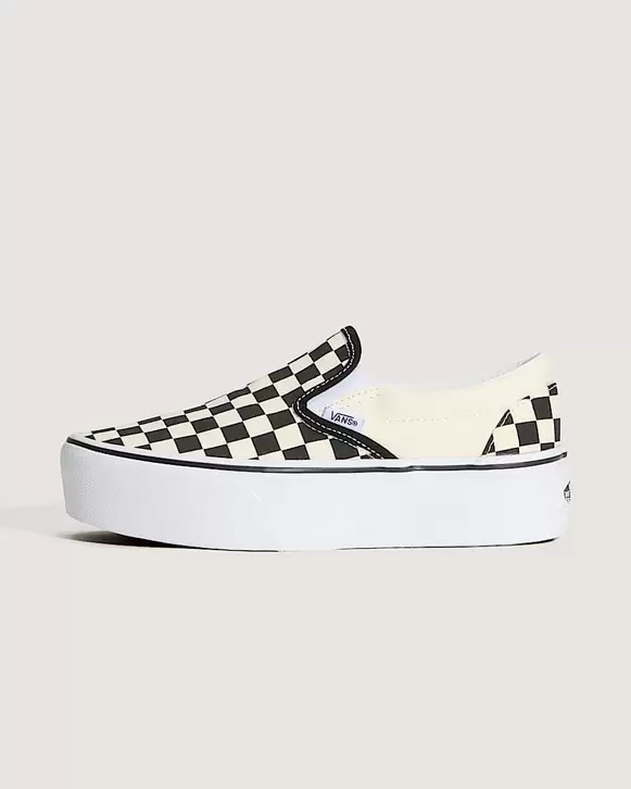 Classic SlipOn Platform Schuhe VANS SchwarzWei HERO