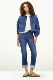 Crop Straight Jeans - Mid Waist - LYCRA®