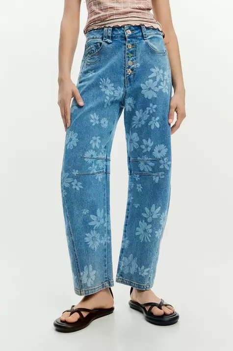 Jeanshose blumen
