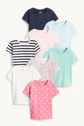 Multipack 8er - Herz und Blume - Kurzarmshirt