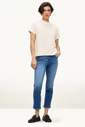 Crop Slim Jeans - Mid Waist - LYCRA®
