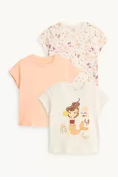 Multipack 3er - Meerjungfrau und Flamingo - Kurzarmshirt