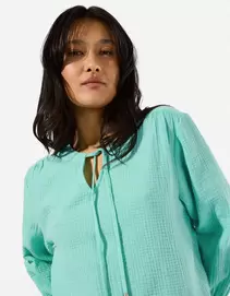 Bluse - Musselin - Hellblau