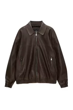 Dad-Jacke aus Kunstleder