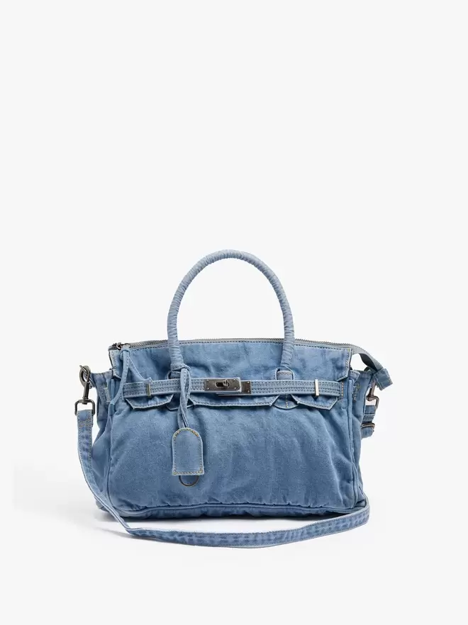 Torba typu tote z denimu z listonoszką