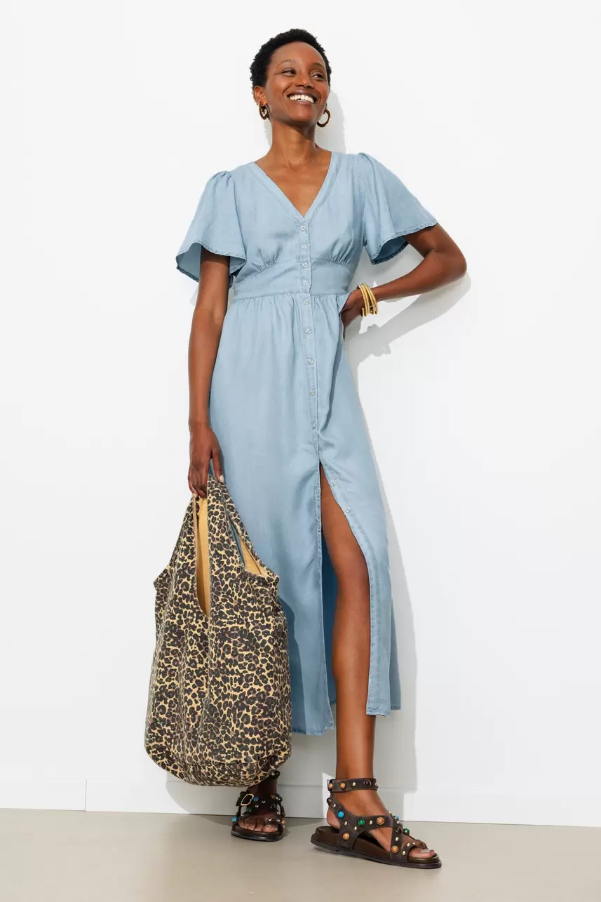 Langes Kleid aus Lyocell