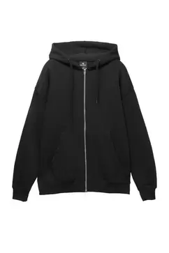 Basic-Sweatshirt mit Kapuze und Reißverschluss