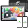 Lescars IPS-HD-Display für Android Auto & CarPlay, 9" / 22,9cm, 2K-Frontkamera