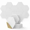 Carlo Milano 12 selbstklebende Hexagon-Akustikplatten, Schallabsorption, weiß