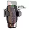 Callstel Qi-Smartphone-Ladehalter für Kfz-Lüftungsgitter, Automatik-Klemme, 15W