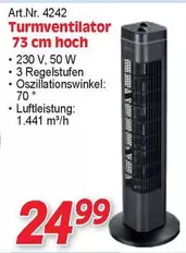 Turmventilator 73 cm hoch