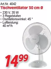 Art.Nr. 4042 Tischventilator 30 cm