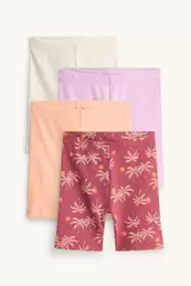 Multipack 4er - Palme - Radlerhose - gerippt