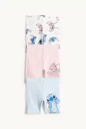 Multipack 3er - Lilo & Stitch - Radlerhose - gerippt