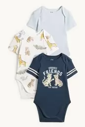 Multipack 3er - Zootiere - Baby-Body