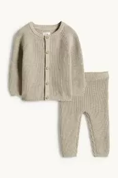 Baby-Outfit - gerippt - 2 teilig