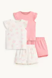 Multipack 2er - Muschel - Baby-Pyjama - 4 teilig