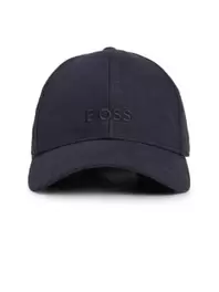 Cap aus Leinen mit gesticktem Label-Schriftzug