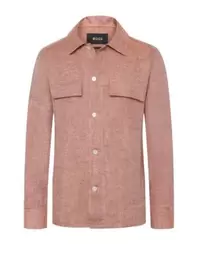 Overshirt aus Leinen in Twill-Webstruktur