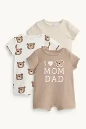 Multipack 3er - Bärchen - Baby-Schlafanzug