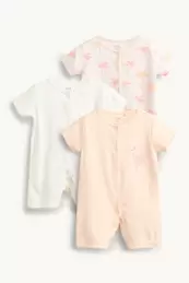 Multipack 3er - Flamingo und Palme - Baby-Schlafanzug