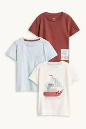 Multipack 3er - Krokodil - Baby-Kurzarmshirt