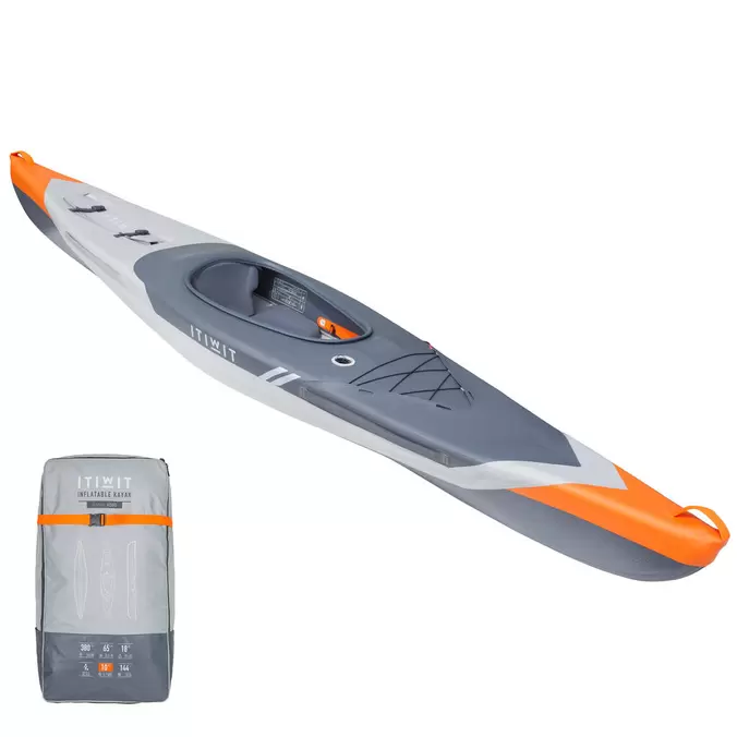 Kajak aufblasbar Hochdruck Drop Stitch 1-Sitzer - X500 Touring