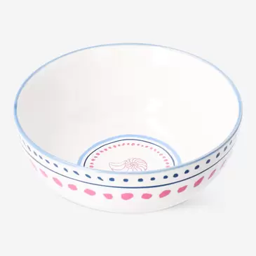Keramikschale mit Punkten und Muschel - 12 cm