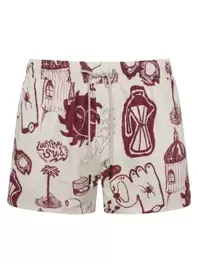 Schnelltrocknende Badeshorts mit grafischem Print