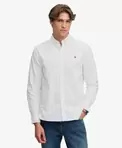 Preppy Oxford Langarmhemd lockere Passform