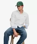 Preppy Oxford Langarmhemd lockere Passform
