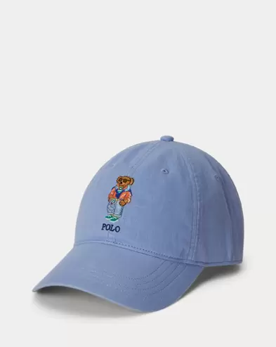 Leinen-Baseballkappe mit Polo Bear