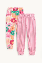 Multipack 2er - Blume - Stoffhose