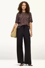Stoffhose - Mid Waist - Wide Leg