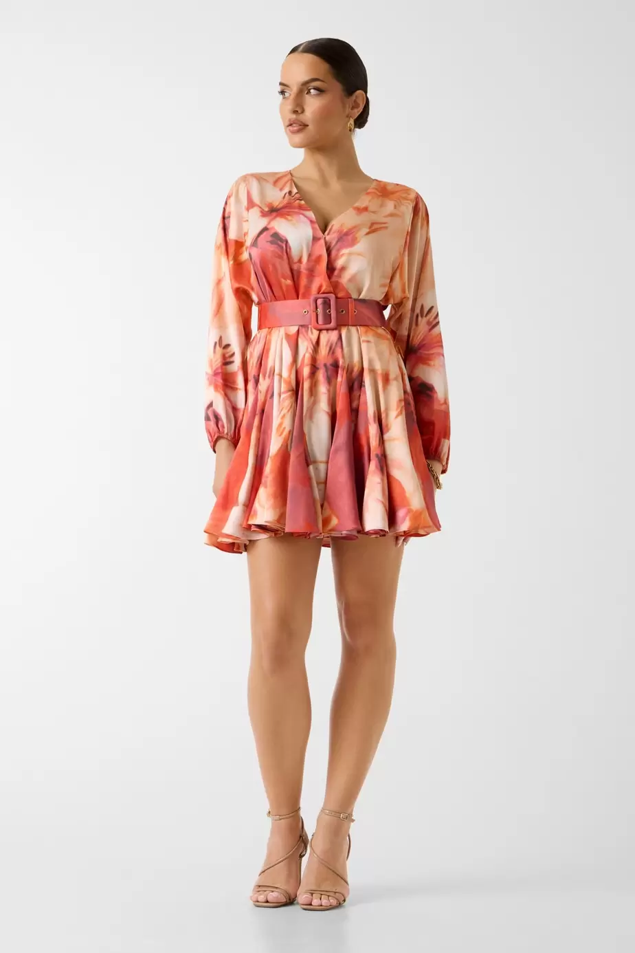 Vestido mini plisado Marciano