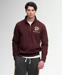 Vintage Athletic Sweatshirt mit Halbzip lockere Passform