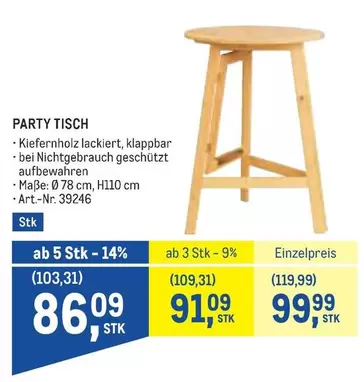 Party - PARTY TISCH