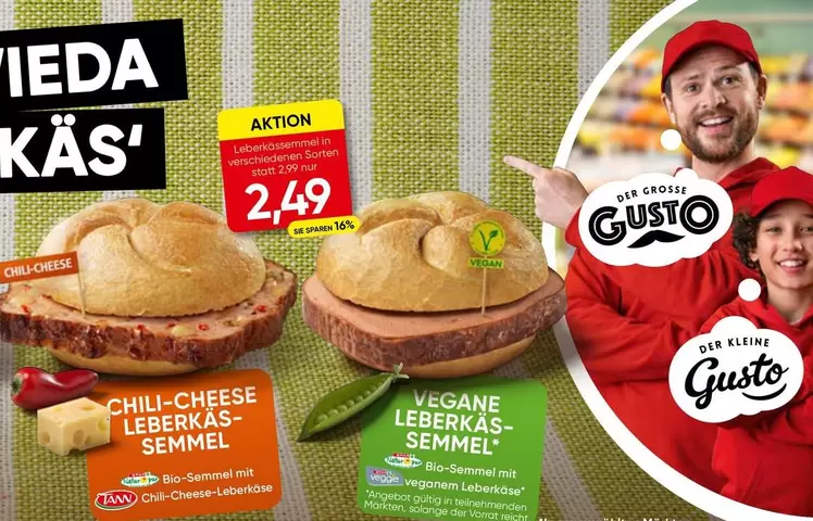 Vegan - CHILI-CHEESE LEBERKÄS-SEMME / VEGANE LEBERKÄS-SEMME