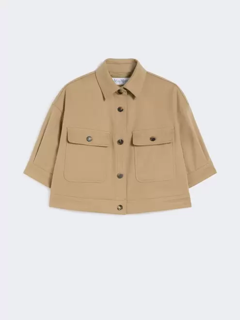 Cropped-Jacke aus Baumwollstretch