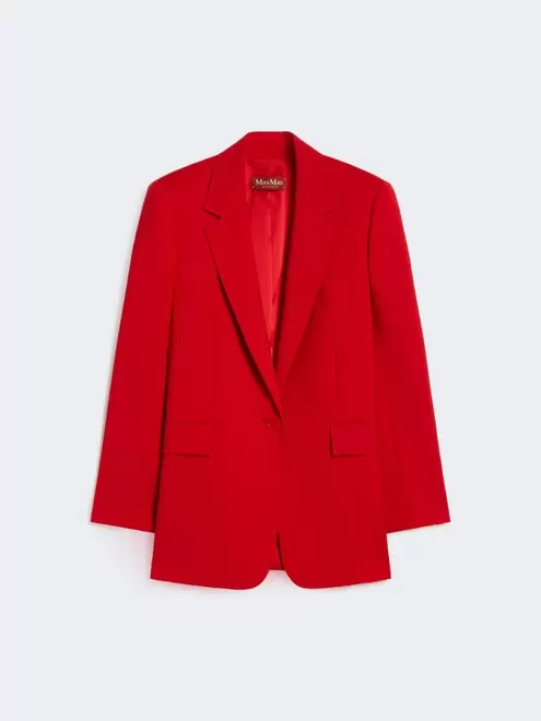 Einreihiger Blazer aus Wollstretch.