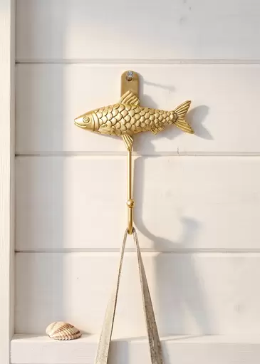Goldener Fisch-Wandhaken
