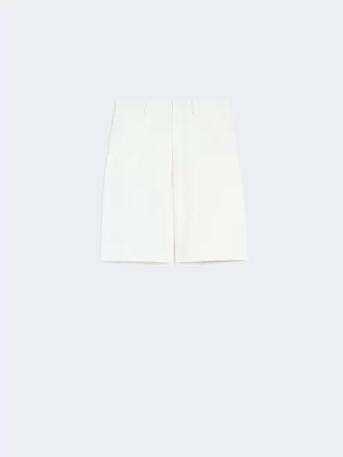 Bermudashorts aus Baumwolldrill und Leinen