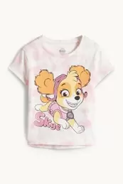 PAW Patrol - Skye - Kurzarmshirt - Glanz-Effekt - gemustert